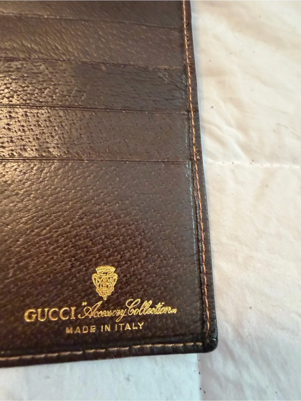 Gucci VINTAGE Sherry GG Canvas long Wallet with Green and Red Stripe COA - Picture 8 of 16